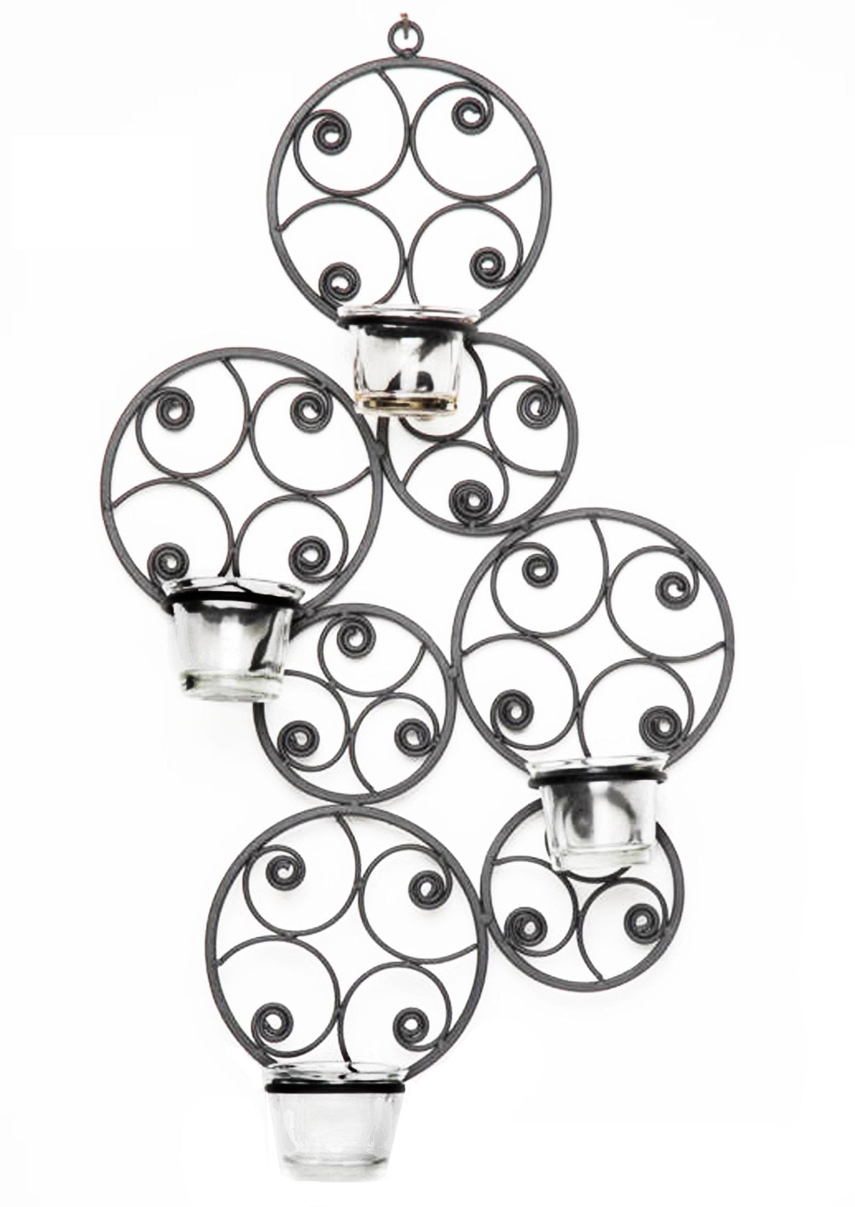 Biedermann Retro Scroll Tealight Sconce, 11 By 19-Inch