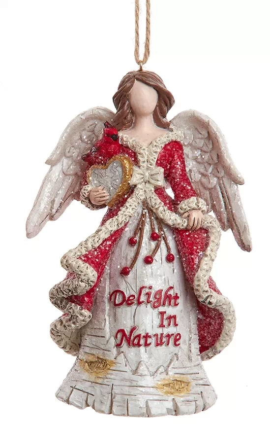 Birch Berries Faceless Angel Ornament - Delight in Nature
