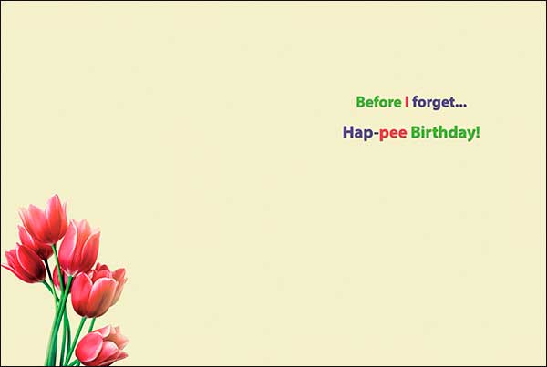 Birthday Card - Hap-pee Birthday