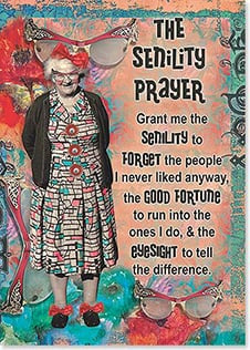 Birthday Card - Senility Prayer