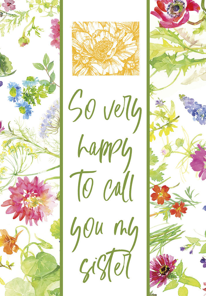 Birthday Card - So Very Happy To Call You My Sister