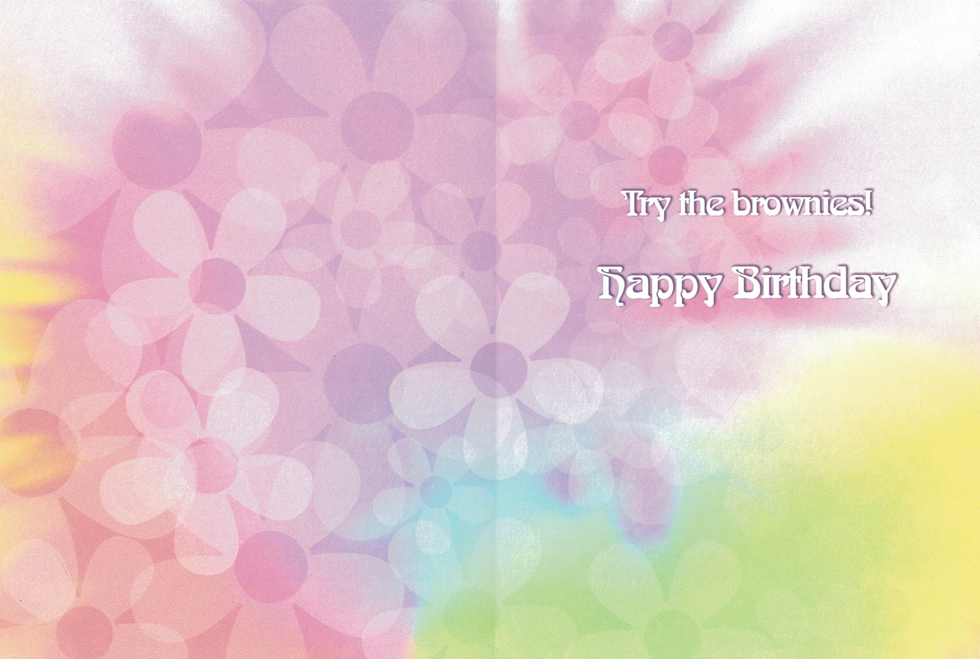Birthday Card - Try The Brownies
