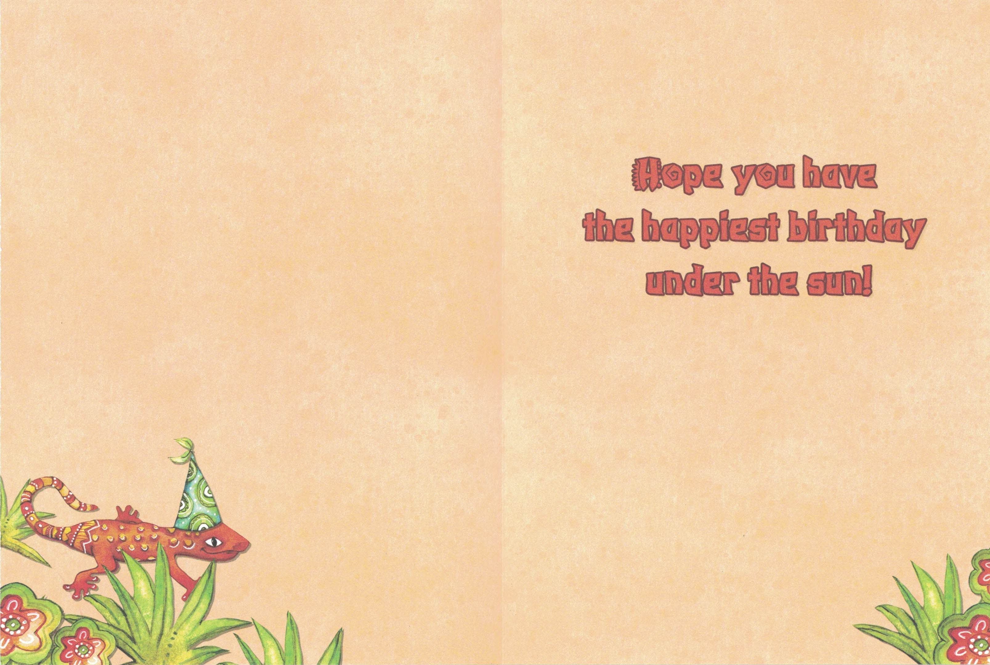 Birthday Card - Under The Sun