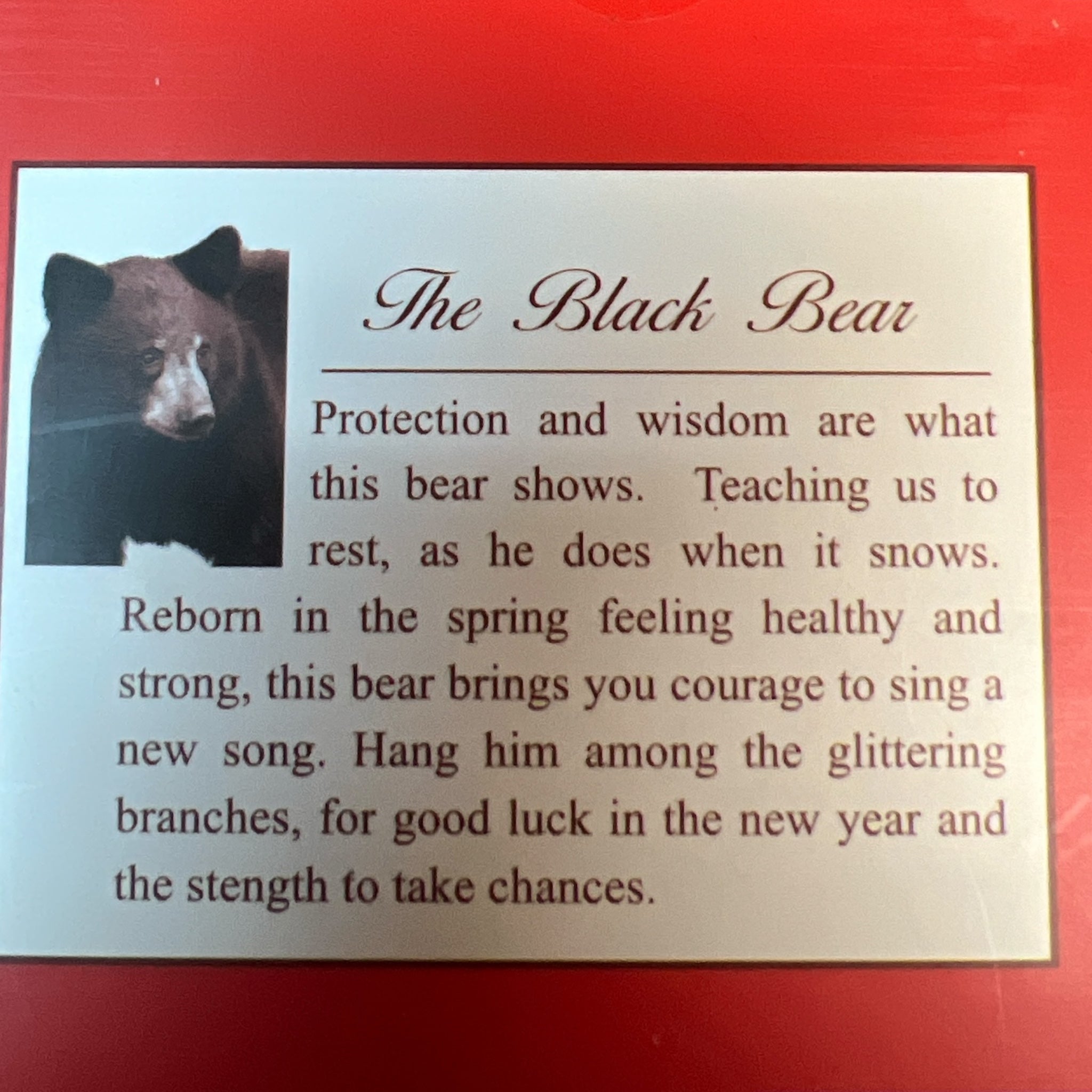 Black Bear with Bee Hive Wreath Ornament