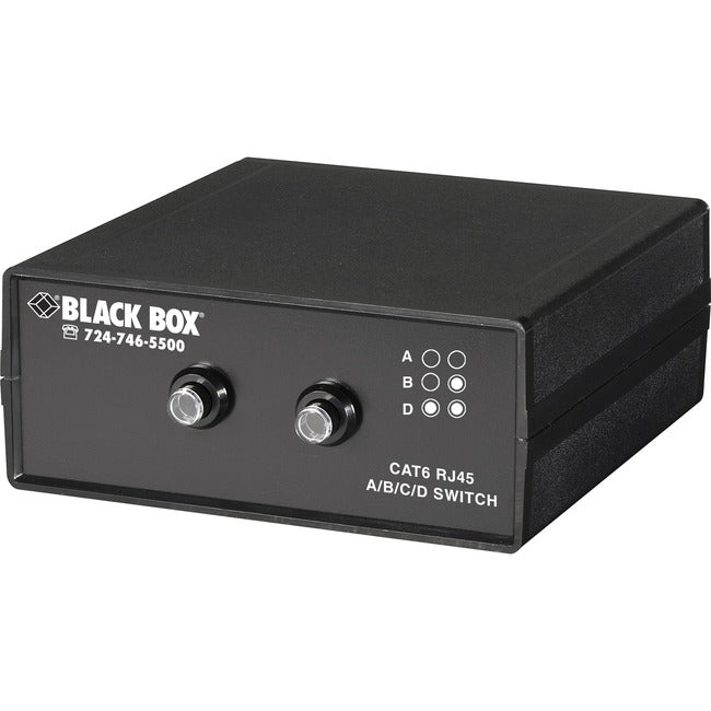 Black Box 3-to-1 CAT6 10-GbE Manual Switch (ABCD) SW1031A