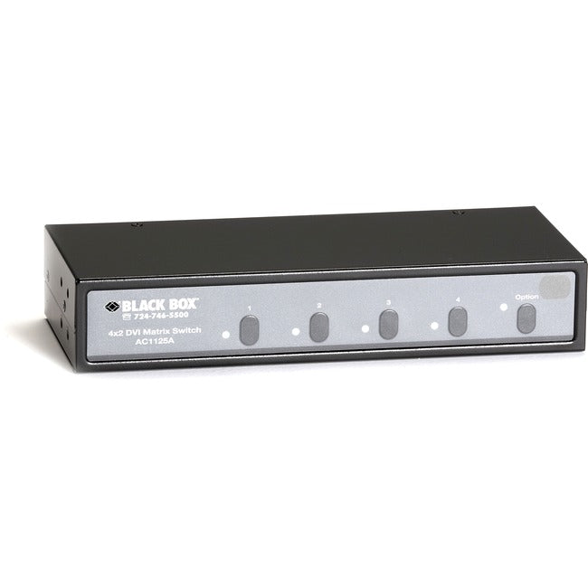 Black Box 4x2 DVI Matrix Switch with Audio and RS-232 Control AC1125A