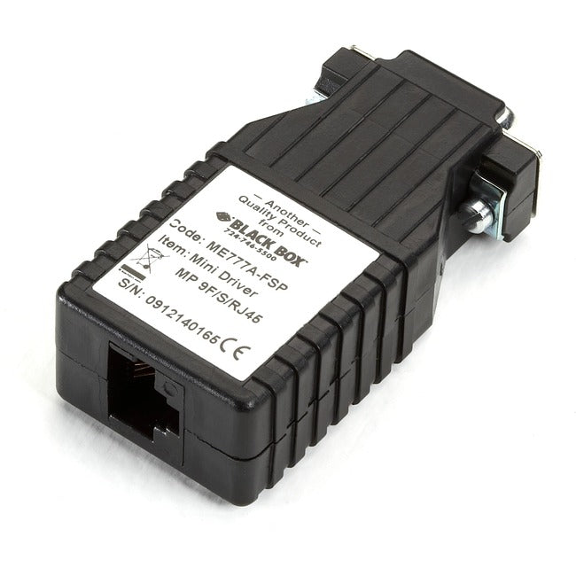 Black Box Async RS232 Extender over CATx - DB9 Male to RJ-45 ME777A-FSP