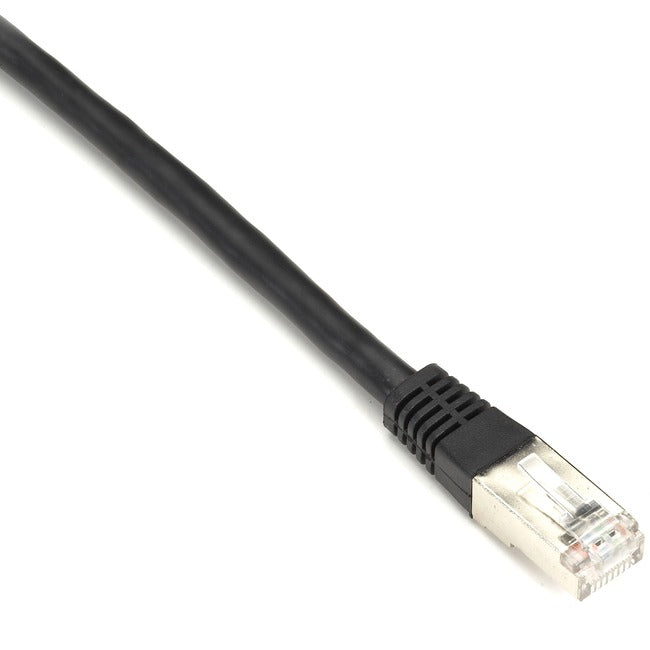 Black Box CAT5e 100-MHz Stranded Patch Cable Slim Molded Boot - F/UTP, CM PVC, Black, 1FT EVNSL0172BK-0001
