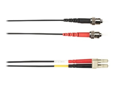 Black Box Colored Fiber OM1 62.5/125 Multimode Fiber Optic Patch Cable - OFNR PVC FOCMR62-002M-STLC-BK