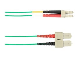 Black Box Colored Fiber OM3 50/125 Multimode Fiber Optic Patch Cable - OFNP Plenum FOCMP10-003M-SCLC-GN