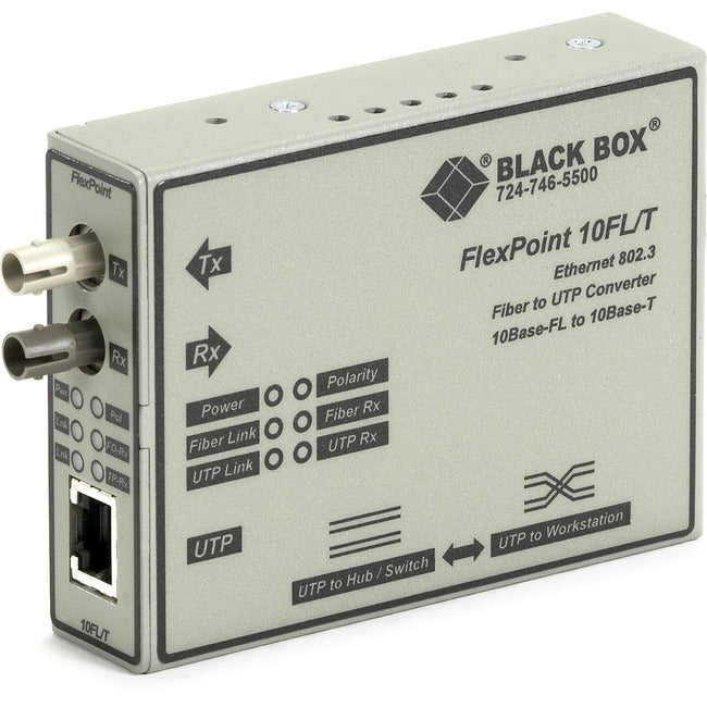 Black Box FlexPoint Ethernet Media Converter LMC212A-MM-R3