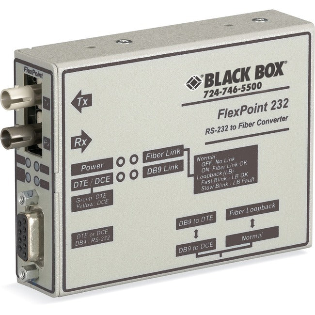 Black Box FlexPoint RS-232 to Fiber Converter ME660A-MST
