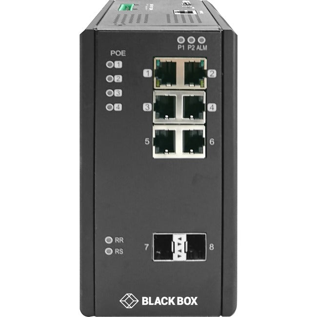 Black Box Industrial Managed Gigabit POE Ethernet Switch LIE1082A