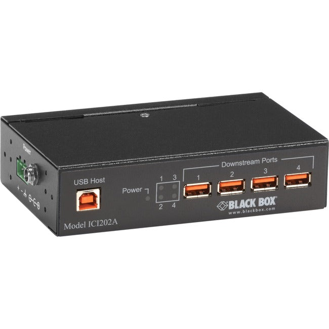 Black Box Industrial USB 2.0 Hub with Isolation - 4-Port ICI202A