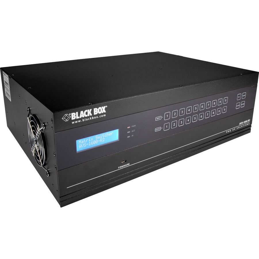 Black Box Modular Matrix Switcher 16 port, 4K Seamless, I/O Auto detect AVS-1600-R2