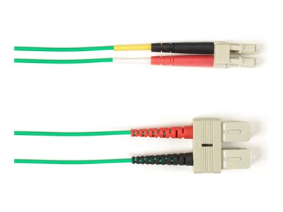 Black Box - Patch cable - 2.13 m - fiber optic - 62.5 / 125 micron - OM1 - OFNP - plenum - green FOCMP62-SCLC-GN-7