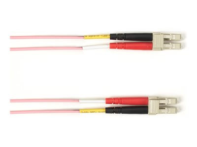 Black Box - Patch cable - LC multi-mode (M) to LC multi-mode (M) - 3.05 m - fiber optic - 50 / 125 micron - OM4 - OFNR - pink FOCMRM4-LCLC-PK-10