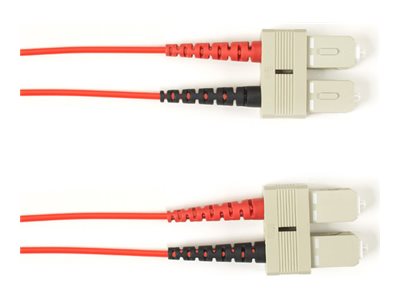Black Box - Patch cable - SC multi-mode (M) to SC multi-mode (M) - 3.05 m - fiber optic - 62.5 / 125 micron - OFNR FOCMR62-SCSC-RD-10