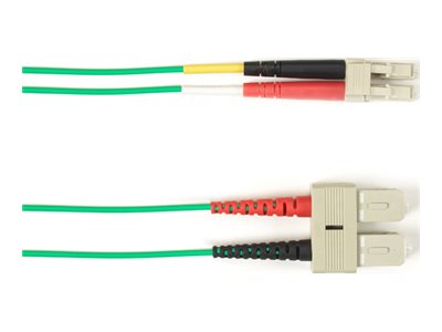 Black Box - Patch cable - SC single-mode (M) to LC single-mode (M) - 30.2 m - fiber optic - 9 / 125 micron - OS2 - OFNP - plenum FOCMPSM-SCLC-GN-99