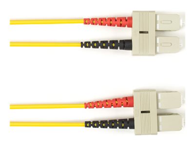 Black Box - Patch cable - SC single-mode (M) to SC single-mode (M) - 5.18 m - fiber optic - duplex - 9 / 125 micron - OS2 - OFNR FOCMRSM-SCSC-YL-17