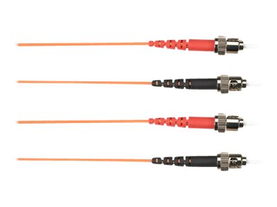 Black Box - Patch cable - ST multi-mode (M) to ST multi-mode (M) - 2 m - fiber optic - 62.5 / 125 micron - orange FOCMR62-002M-STST-OR