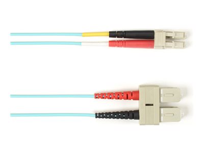 Black Box - Patch cable - TAA Compliant - SC multi-mode (M) to LC multi-mode (M) - 0.914 m - fiber optic - duplex - 50 / 125 FOCMR10-SCLC-AQ-3