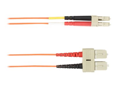 Black Box - Patch cable - TAA Compliant - SC multi-mode (M) to LC multi-mode (M) - 2.13 m - fiber optic - duplex - 62.5 / 125 FOCMR62-SCLC-OR-7