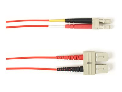 Black Box - Patch cable - TAA Compliant - SC single-mode (M) to LC single-mode (M) - 2.13 m - fiber optic - 9 / 125 micron - FOCMPSM-SCLC-RD-7