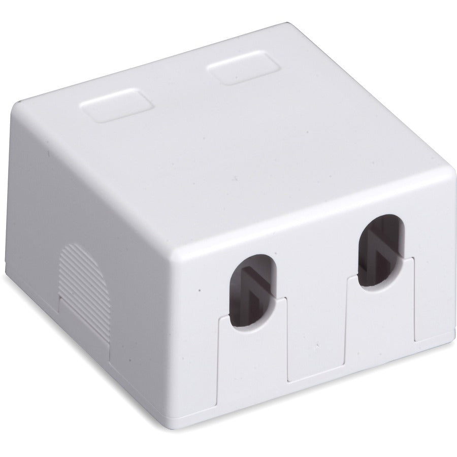 Black Box Value Line Surface-Mount Housing, 2-Port, White