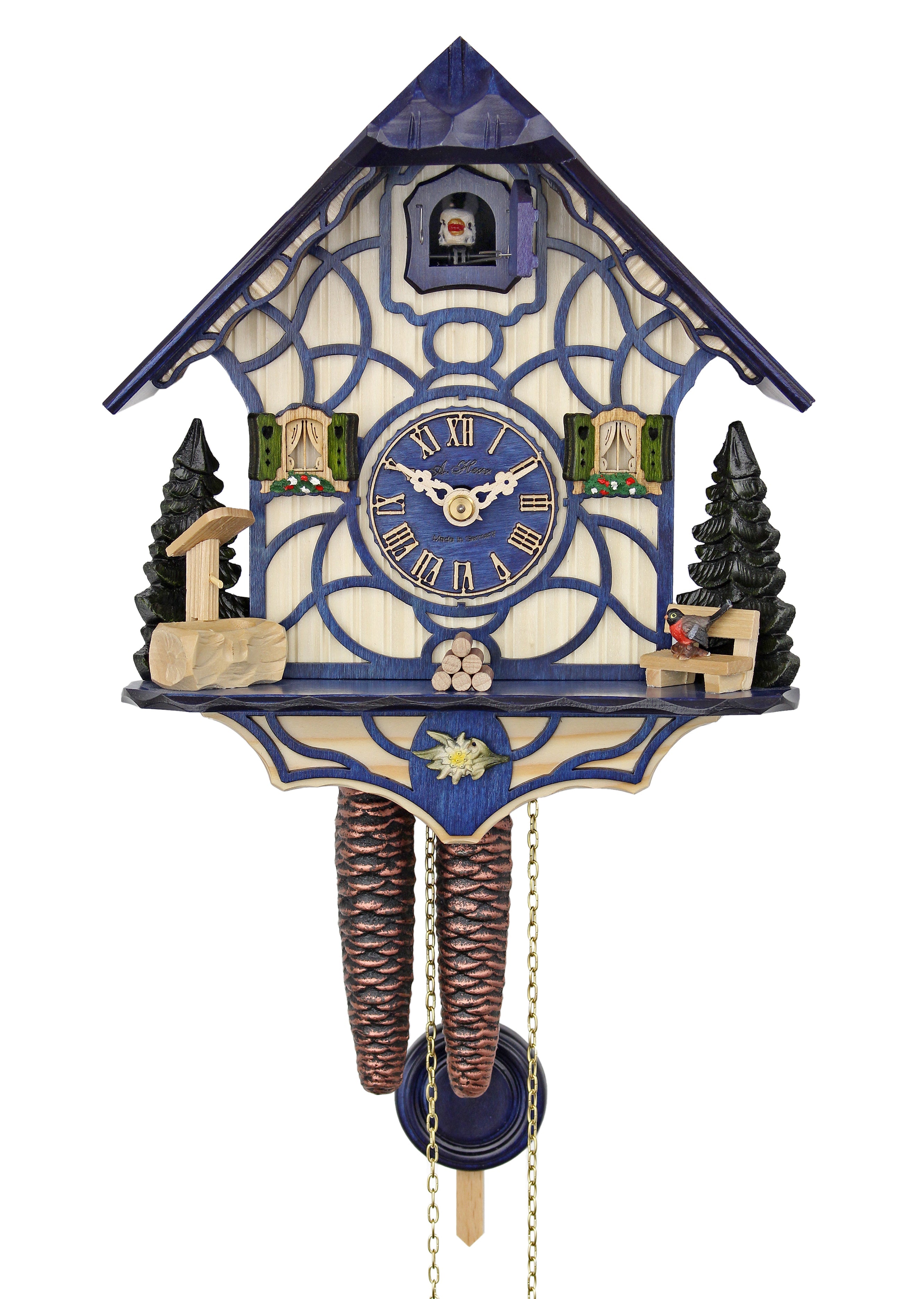 Black Forest Magic - Blue - HerrZeit by Adolf Herr Cuckoo Clock