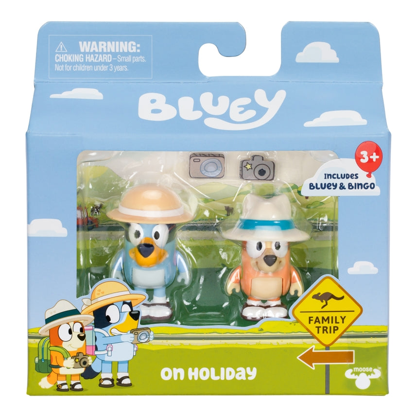 Bluey 2-Pack Figurine Set - On Holiday