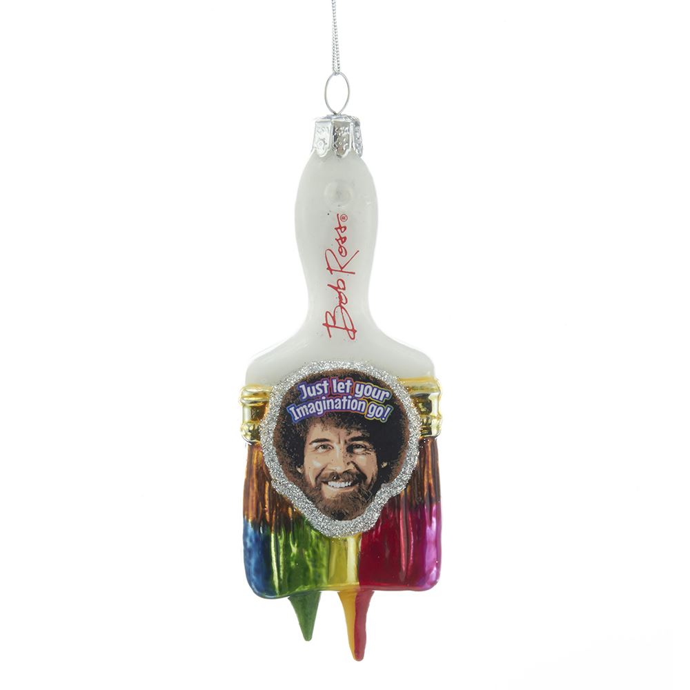 Bob Ross Paint Brush Ornament