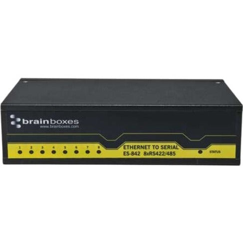 Brainboxes 8 Port RS422/485 Ethernet to Serial Adapter - DIN Rail Mountable Wall-mountable