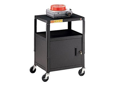 Bretford Basics Adjustable Cabinet Cart CA2642-E5 - Cart - for TV, overhead projector, VCR - plastic, steel - black - screen