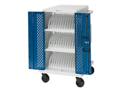 Bretford Core M CORE24MS - With rear doors - cart (charge only) - for 42 tablets / notebooks - lockable - steel - platinum CORE42MSSC-PMPM