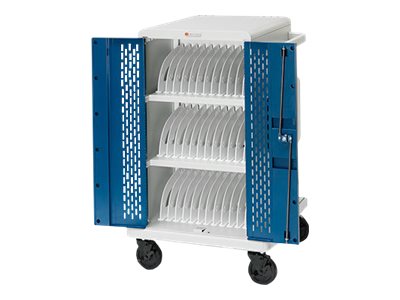 Bretford Core M Charging Cart - Cart - for 24 tablets / notebooks - lockable - grass, concrete