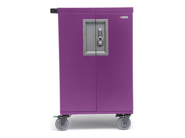 Bretford CoreX TCOREX36B - With rear doors - cart (charge only) - for 36 tablets / notebooks - lockable - steel - orchid - screen TCOREX36B-ORC