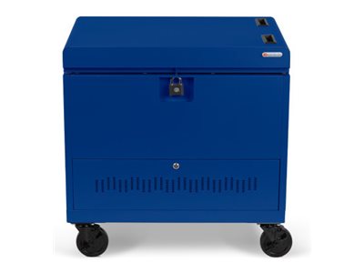 Bretford Cube Toploader TVTL30CAD - Cart (charge only) - for 30 tablets / notebooks - with caddies - lockable - steel - royal TVTL30CAD-RB