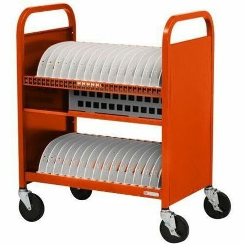Bretford Cube Transport Cart Portable Device Management Cart Orange