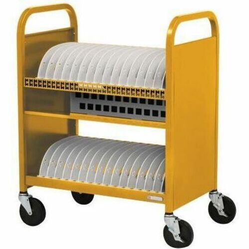 Bretford Cube Transport Cart Portable Device Management Cart Yellow