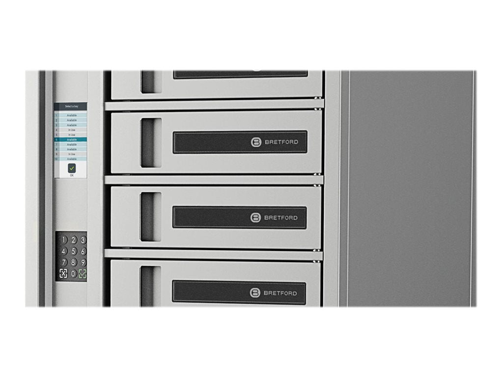 Bretford TechGuard Connect - Cabinet unit (charge only) - for 10 notebooks/tablets/cellular phones - lockable - steel - platinum TCLAUS670EF11
