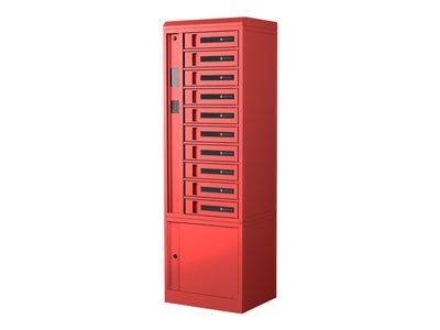 Bretford TechGuard Connect - Cabinet unit (charge only) - for 10 notebooks/tablets/cellular phones - lockable - steel - red TCLAKS560EF33