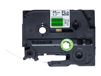 Brother FLe Label - 53/64 Width x 1 49/64 Length - Thermal Transfer - Green - 72 Total Lab