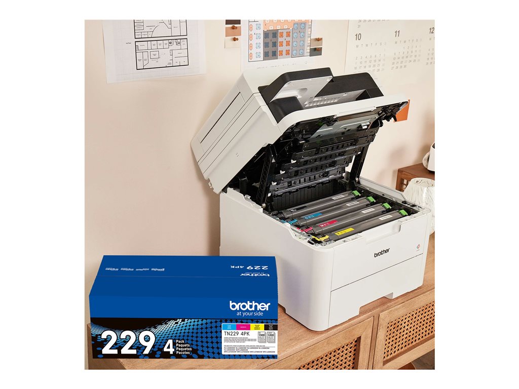 Brother TN229 4PK - 4-pack - black, yellow, cyan, magenta - original - box - toner cartridge - for P/N: HLL3280CDW-US