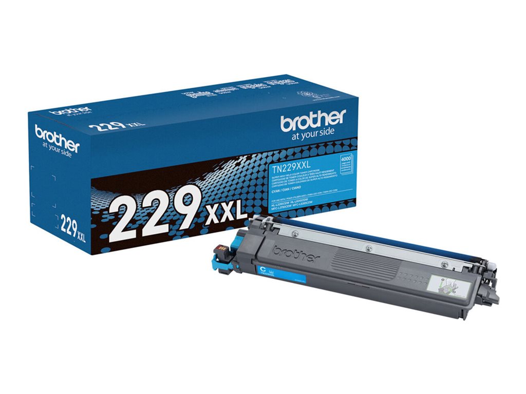 Brother TN229XXLC - Super High Yield - cyan - original - box - toner cartridge - for P/N: HLL8245CDW-US