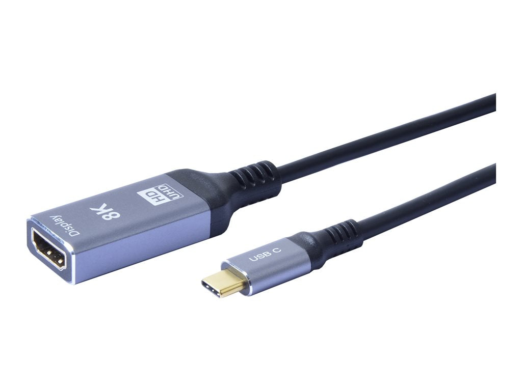 Bytecc - Adapter - 24 pin USB-C male to HDMI female - black - 8K60Hz support, 4K120Hz support UC-HM8K