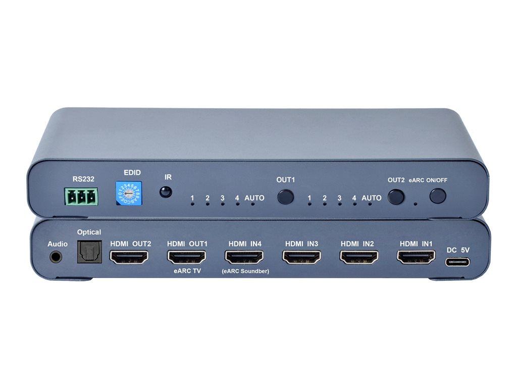 Bytecc HM21-MT402EA - 4x2 matrix switcher / audio disembedder