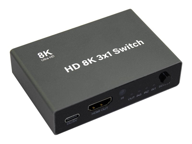 Bytecc HM21-SW301 - Video/audio switch - 8K, 3x1 - 1 x HDMI - desktop