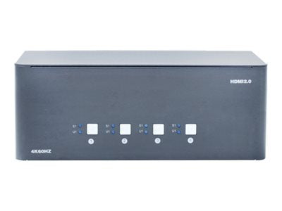 Bytecc KVM-HM4-4 - Video/audio switch - 4K, quad monitor - 4 x KVM / audio - 1 local user - desktop