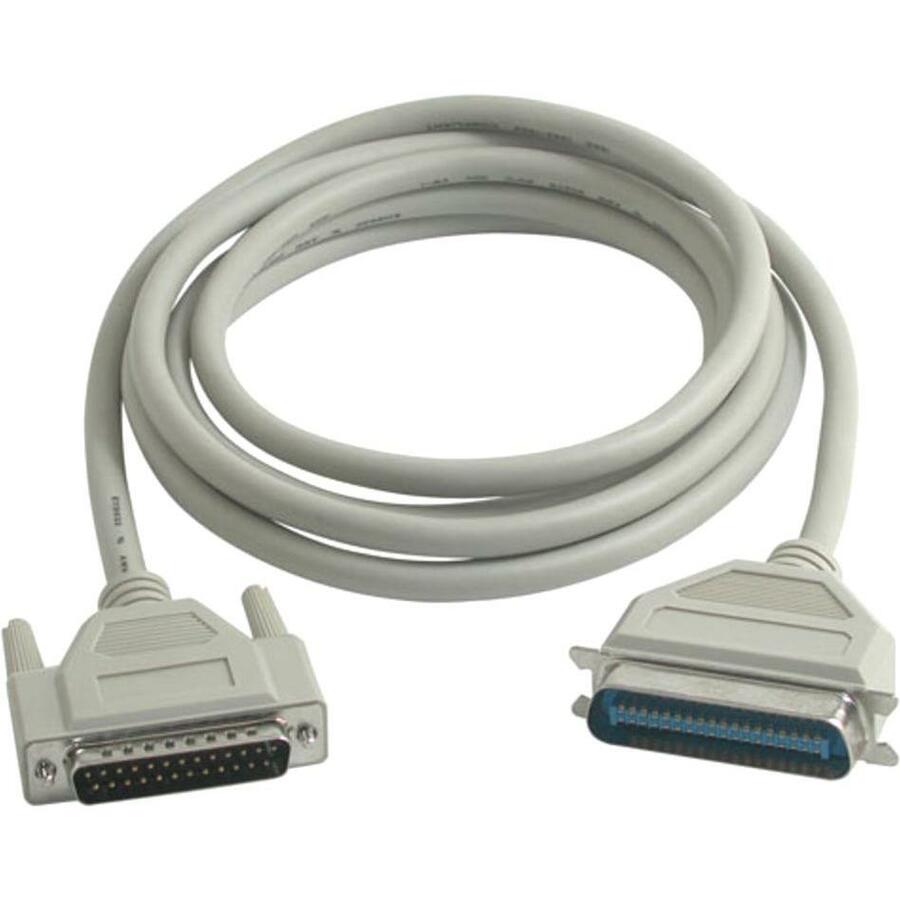 C2G 10Ft Ieee-1284 Db25 Male To Centronics 36 Male Parallel Printer Cable